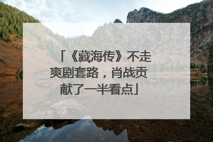 《藏海传》不走爽剧套路，肖战贡献了一半看点