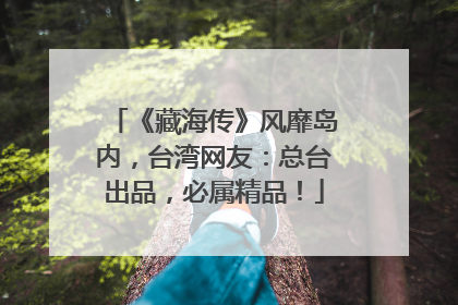 《藏海传》风靡岛内，台湾网友：总台出品，必属精品！