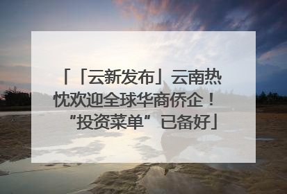 「云新发布」云南热忱欢迎全球华商侨企！“投资菜单”已备好