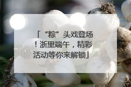 “粽”头戏登场！浙里端午，精彩活动等你来解锁