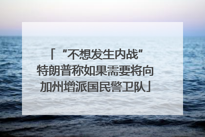 “不想发生内战” 特朗普称如果需要将向加州增派国民警卫队