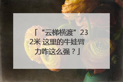 “云梯横渡”232米 这里的牛娃臂力咋这么强？