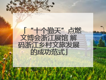 “十个勤天”点燃文博会浙江展馆 解码浙江乡村文旅发展的成功范式