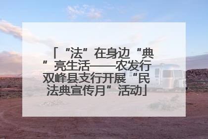 “法”在身边“典”亮生活——农发行双峰县支行开展“民法典宣传月”活动