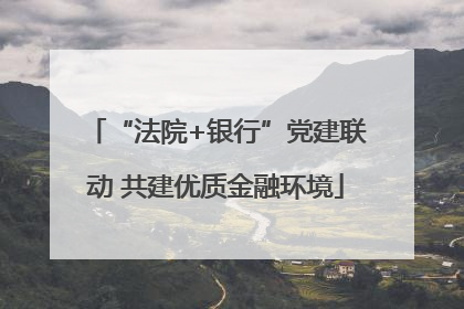 “法院+银行”党建联动 共建优质金融环境