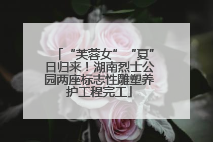 “芙蓉女”“夏”日归来！湖南烈士公园两座标志性雕塑养护工程完工