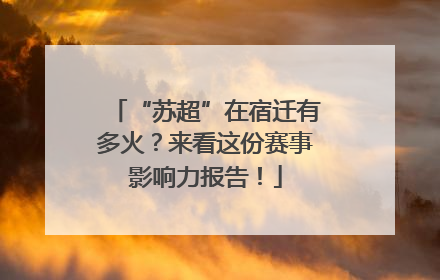 “苏超”在宿迁有多火？来看这份赛事影响力报告！