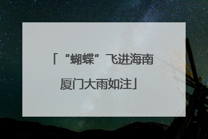 “蝴蝶”飞进海南 厦门大雨如注