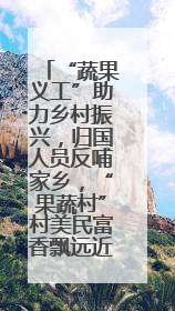 “蔬果义工”助力乡村振兴，归国人员反哺家乡，“果蔬村”村美民富香飘远近