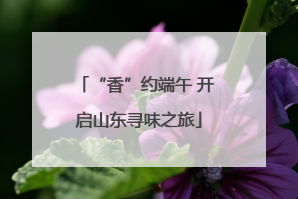 “香”约端午 开启山东寻味之旅