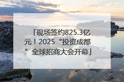 现场签约825.3亿元！2025“投资成都”全球招商大会开幕