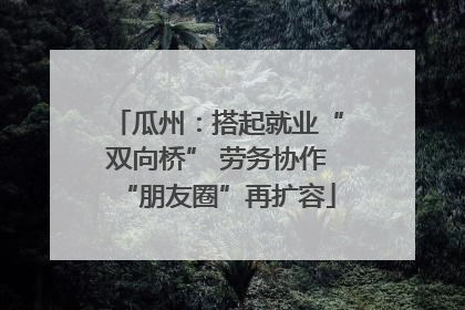 瓜州：搭起就业“双向桥” 劳务协作“朋友圈”再扩容