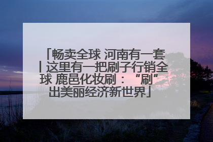 畅卖全球 河南有一套丨这里有一把刷子行销全球 鹿邑化妆刷：“刷”出美丽经济新世界
