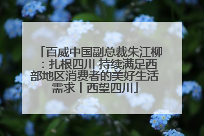 百威中国副总裁朱江柳：扎根四川 持续满足西部地区消费者的美好生活需求丨西望四川