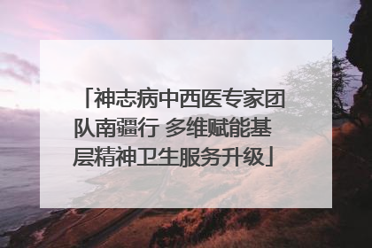 神志病中西医专家团队南疆行 多维赋能基层精神卫生服务升级