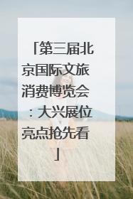 第三届北京国际文旅消费博览会：大兴展位亮点抢先看