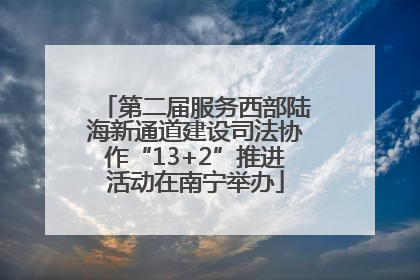 第二届服务西部陆海新通道建设司法协作“13+2”推进活动在南宁举办
