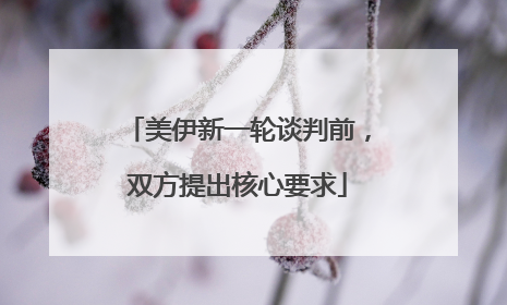 美伊新一轮谈判前，双方提出核心要求