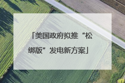 美国政府拟推“松绑版”发电新方案