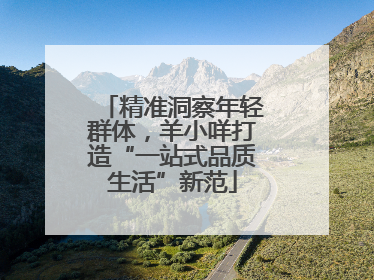 精准洞察年轻群体，羊小咩打造“一站式品质生活”新范