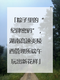 粽子里的“纪律密码”，湖南高速炎陵西管理所端午玩出新花样