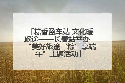 粽香盈车站 文化暖旅途——长春站举办 “美好旅途‘粽’享端午”主题活动