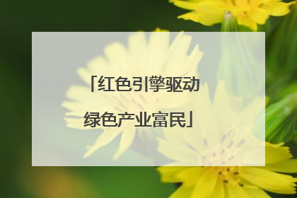 红色引擎驱动 绿色产业富民