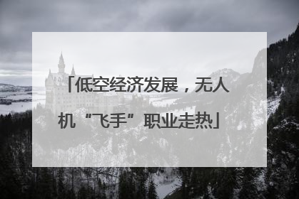低空经济发展，无人机“飞手”职业走热