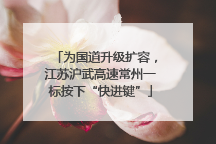 为国道升级扩容，江苏沪武高速常州一标按下“快进键”