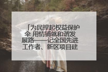 为民撑起权益保护伞 用情铺就和谐发展路——记全国先进工作者、新区项目建设中心干部卢小勇