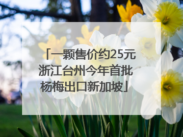 一颗售价约25元 浙江台州今年首批杨梅出口新加坡