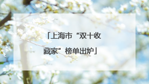 上海市“双十收藏家”榜单出炉