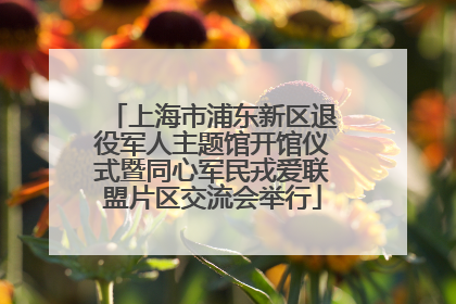 上海市浦东新区退役军人主题馆开馆仪式暨同心军民戎爱联盟片区交流会举行