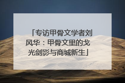 专访甲骨文学者刘风华：甲骨文里的戈光剑影与商城新生