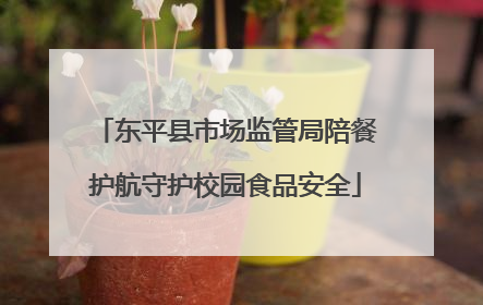 东平县市场监管局陪餐护航守护校园食品安全
