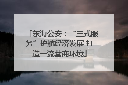 东海公安：“三式服务”护航经济发展 打造一流营商环境