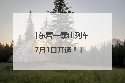 东营—泰山列车7月1日开通！