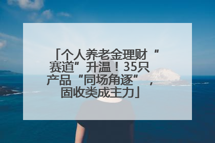个人养老金理财“赛道”升温！35只产品“同场角逐”，固收类成主力