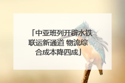 中亚班列开辟水铁联运新通道 物流综合成本降四成