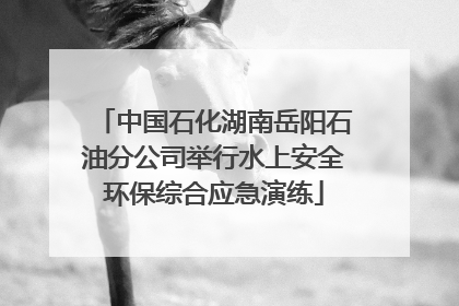 中国石化湖南岳阳石油分公司举行水上安全环保综合应急演练