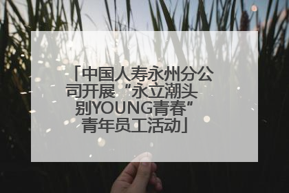 中国人寿永州分公司开展“永立潮头 别YOUNG青春”青年员工活动