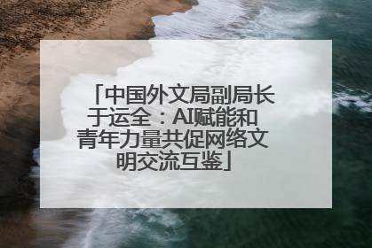 中国外文局副局长于运全：AI赋能和青年力量共促网络文明交流互鉴