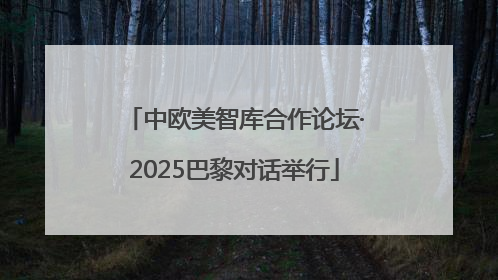 中欧美智库合作论坛·2025巴黎对话举行