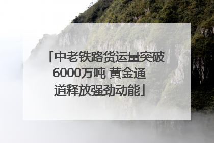 中老铁路货运量突破6000万吨 黄金通道释放强劲动能