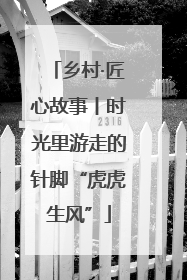 乡村·匠心故事丨时光里游走的针脚“虎虎生风”