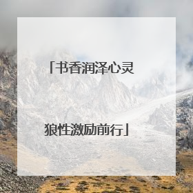 书香润泽心灵 狼性激励前行