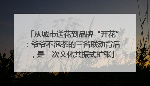 从城市送花到品牌“开花”：爷爷不泡茶的三省联动背后，是一次文化共振式扩张