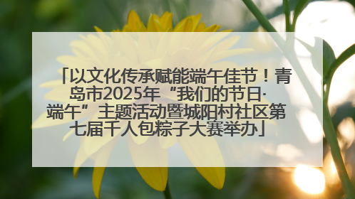 以文化传承赋能端午佳节！青岛市2025年“我们的节日·端午”主题活动暨城阳村社区第七届千人包粽子大赛举办