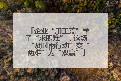 企业“用工荒”学子“求职难”，这场“及时雨行动”变“两难”为“双赢”