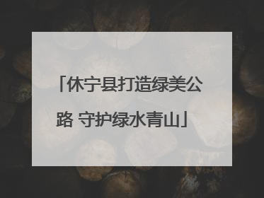 休宁县打造绿美公路 守护绿水青山